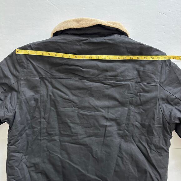 NEW Foxtrot Outerwear Trucker Jacket Thermal Fleece Lined Black Tan Men's XXL - Picture 16 of 16